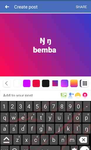 Bemba English Keyboard : Infra Keyboard 2