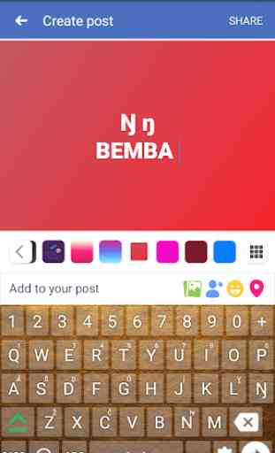 Bemba English Keyboard : Infra Keyboard 3