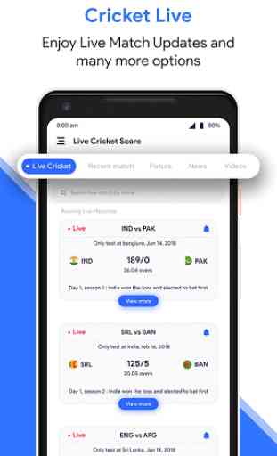 Live Cricket Scores : Cricket TV, Schedule & News 1