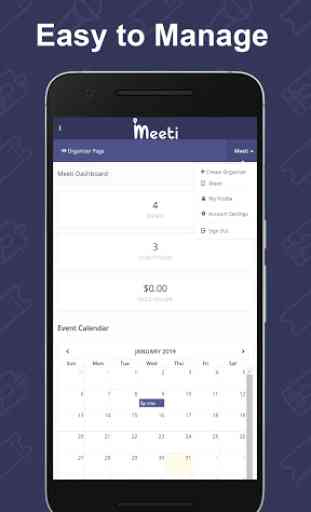 Meeti. Schedule events and sell tickets 2