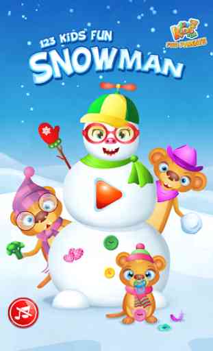 123 Kids Fun SNOWMAN Free 1