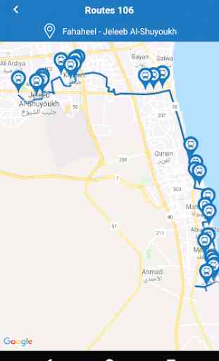 Kuwait Bus - routes, transit, stops and maps 1