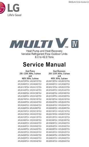 LG multi V - PDF book reader, service manual 1