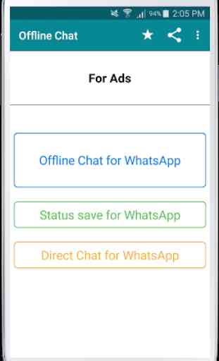 Offline Chat for WhatsApp -no last seen, blue tick 1