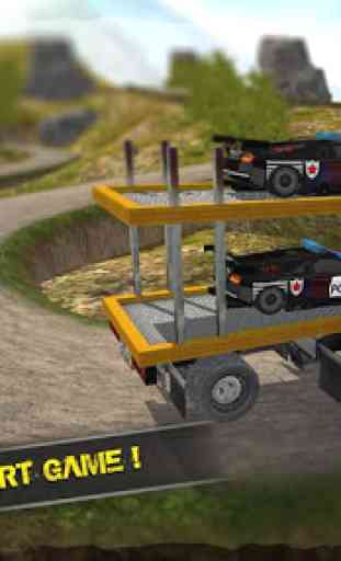 OffRoad Police Transporter Truck Games 3