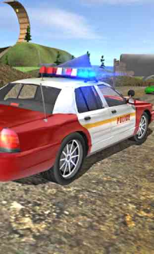 Polizia cittadina che guida il simulatore di auto 3