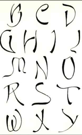 Stili di lettering calligrafia 1