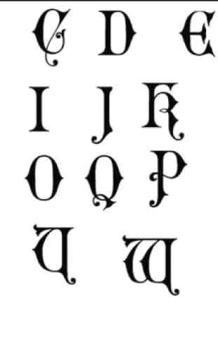 Stili di lettering calligrafia 4