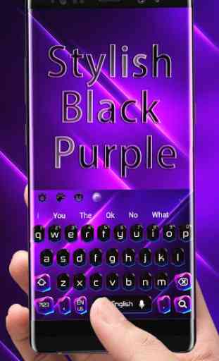 Stylish Black Purple Keyboard 1