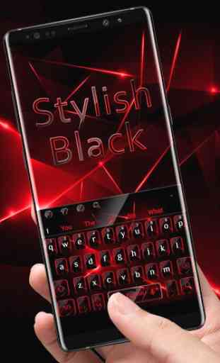 Stylish Black Red Keyboard 2
