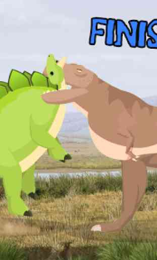 T-Rex Fights Stegosaurus 2