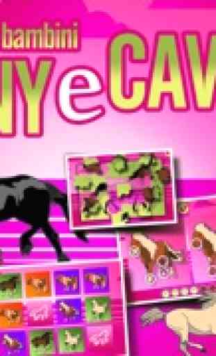 Attività per bambini pony e cavalli : giochi di puzzle, da colorare, memoria... 1