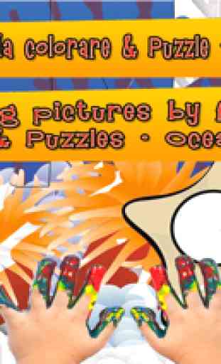 Puzzle & Disegni da colorare - Oceano (per bambini di tutte le età) 1