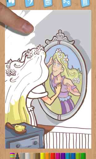 dipingere e scoprire la principessa Rapunzel - Ragazze colorazione gioco Rapunzel 2