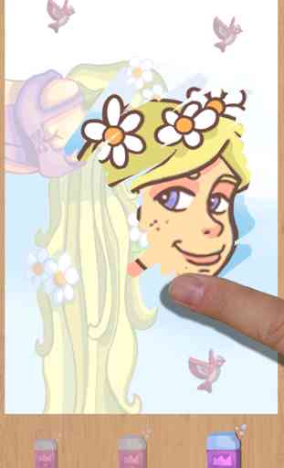 dipingere e scoprire la principessa Rapunzel - Ragazze colorazione gioco Rapunzel 3
