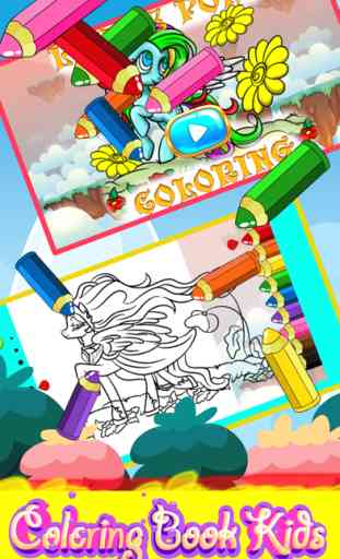Disegni pony da colorare giochi per bambini di 3-5 1