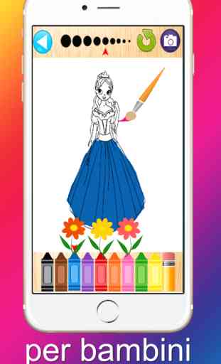 Principessa Disegni da colorare per bambini gioch 3