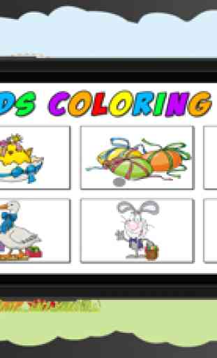pasqua libro da colorare - il mio gioco gratuito per i bambini con le uova, felice Una conigli, galline e pulcini - colorare i bambini per iPhone e iPad 1