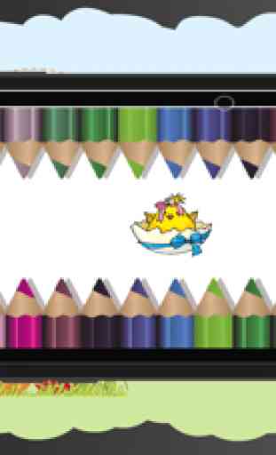 pasqua libro da colorare - il mio gioco gratuito per i bambini con le uova, felice Una conigli, galline e pulcini - colorare i bambini per iPhone e iPad 2