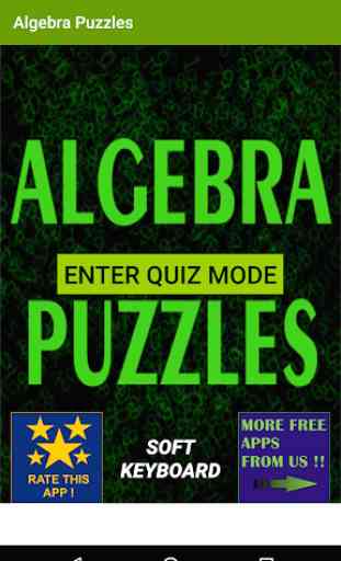 Algebra Puzzles 1