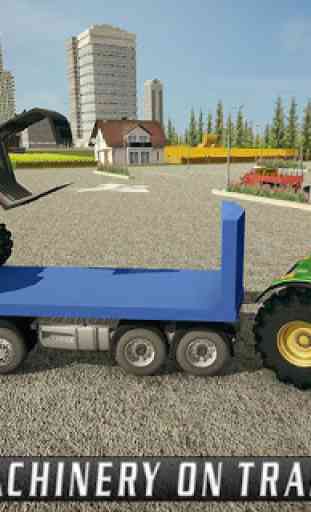 Camion trasportatore di macchine agricole reali 3
