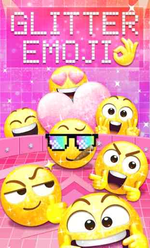 Glitter Emoji Sticker for Messenger 1