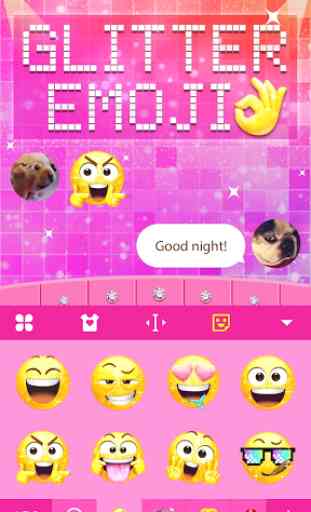 Glitter Emoji Sticker for Messenger 3