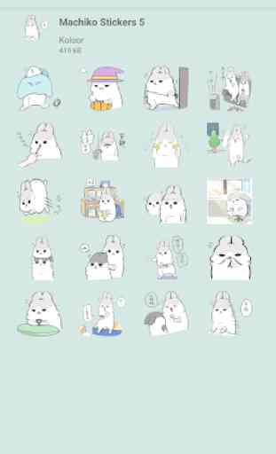 Machiko Rabbit Stickers 3