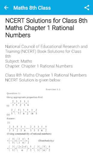 NCERT 8th Class Maths Solution 1