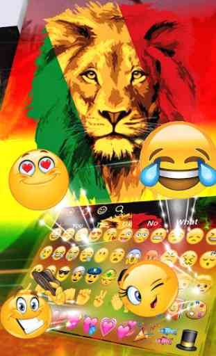 Rasta Reggae Lion Keyboard 3