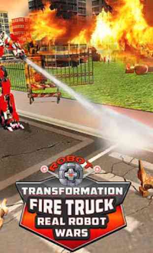 Robot Transformation Fire Truck: Real Robot Wars 3