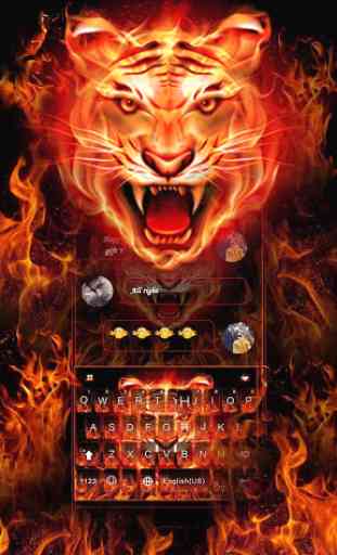 Tema Cruel Tiger 3D per Tastiera 1