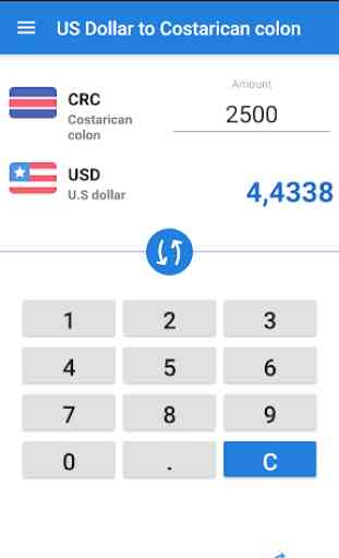 US Dollar Costa Rica Colon / USD to CRC Converter 3