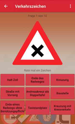 Verkehrszeichen in Österreich - Quiz Trainer 2