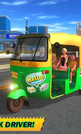 City Tuk Tuk Auto Rickshaw Driver 3D Sim 2018 3
