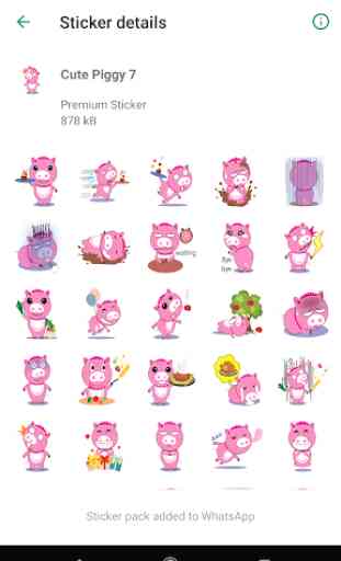 Cute Piggy Sticker for WAStickerApps 2