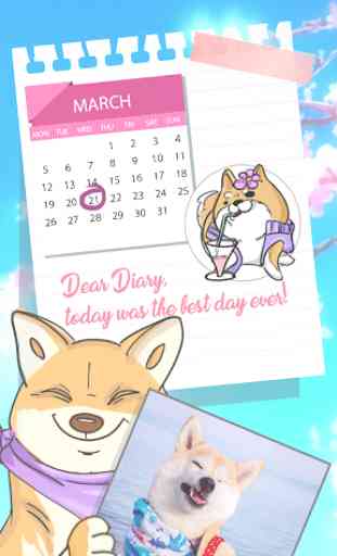 Cute Shiba Inu Anime Diary App 1