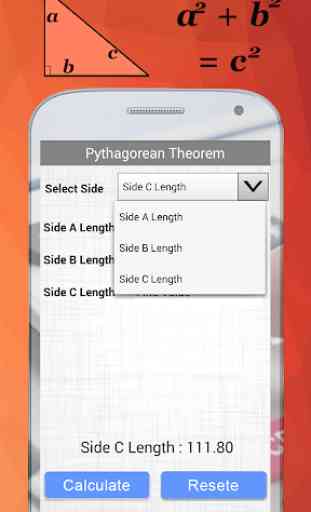 Maths Pythagorean Theorem Calculator 4