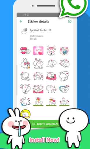 MHStickers for Whatsapp : Spoiled Rabbit 4