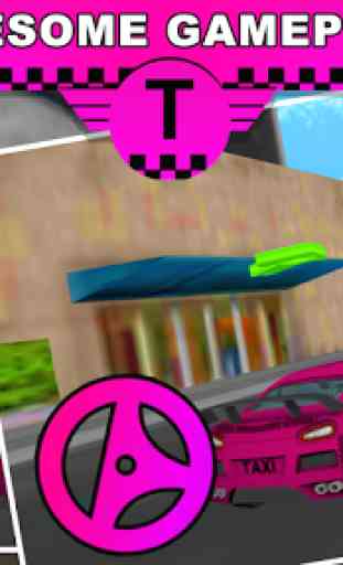 Pink Lady Crazy Taxi Driver 3D 3