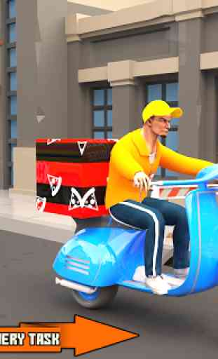 Pizza Delivery Boy: City Bike Driving Games 2
