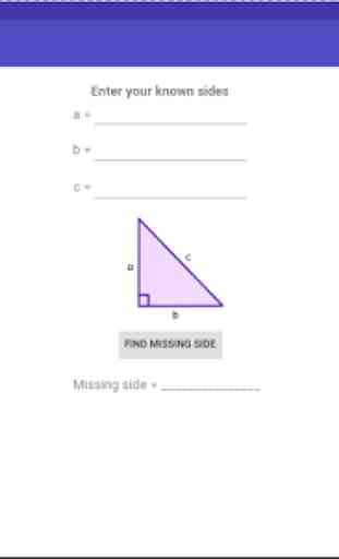 Pythagorean Theorem Calculator 3