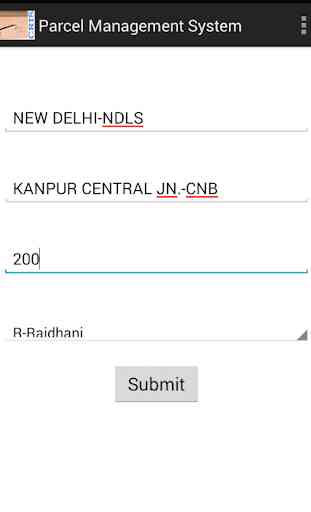 Railways Parcel Application 3