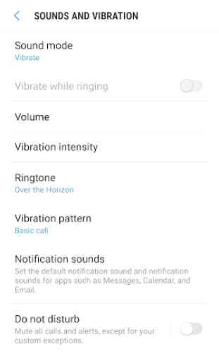 Sound And Vibration Settings Shortcut 1