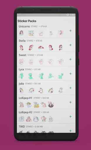 STIKRZ  Pacchetto adesivi di unicorni per WhatsApp 3