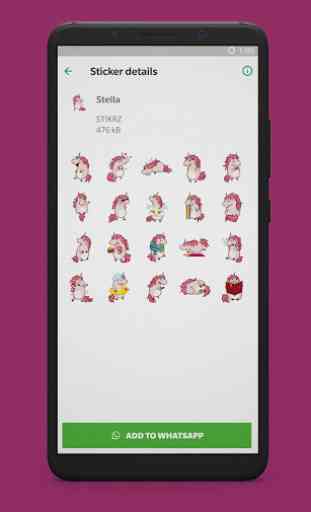 STIKRZ  Pacchetto adesivi di unicorni per WhatsApp 4