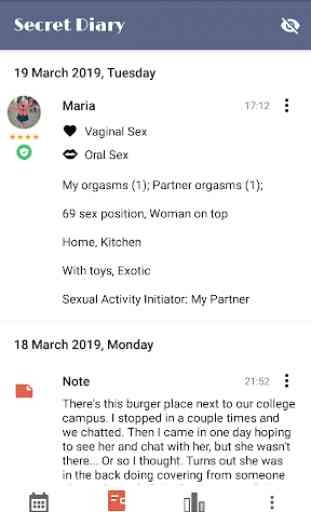 App sesso,  tracker del sesso, vita sessuale 2