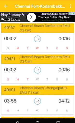 Chennai Local Train Suburban TimeTable Offline 2