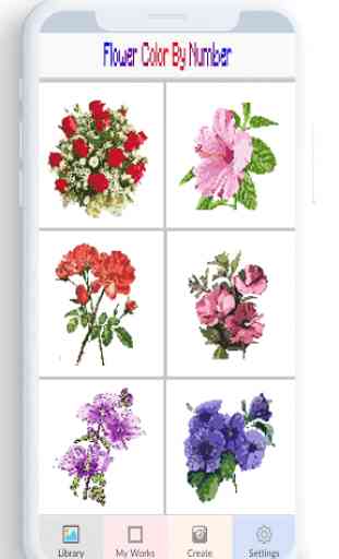 Colore Fiore per numero, pagine da colorare fiore 1
