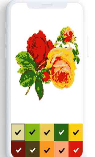 Colore Fiore per numero, pagine da colorare fiore 3